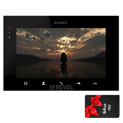 7" FHD IPS сенсорный видеодомофон с записью по детекции Slinex SQ-07MTHD Black + SD карта 64Гб в подарок!