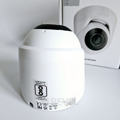 5Мп IP камера видеонаблюдения Ajax TurretCam white (4мм) с микрофоном и возможностями искусственного интеллекта