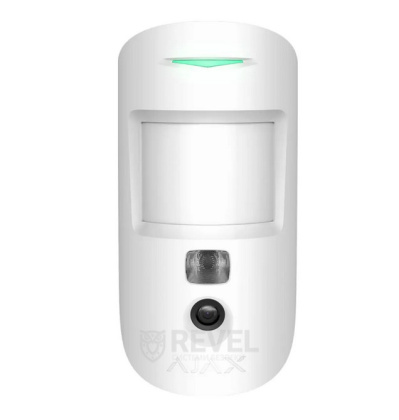 Беспроводной датчик движения с камерой и фотофиксацией по тревоге и по запросу Ajax MotionCam HDR (PhOD) Jeweller white