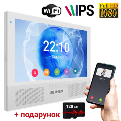 Wi-Fi видеодомофон Slinex Sonik 7 Cloud AI white с AI-детекцией, записью и дозвоном на смартфон