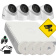 Комплект 2Мп HD IP67 видеонаблюдения на 4 купольные камеры Hikvision DS-56D0T-2MP-4BALL (для улицы или помещения)