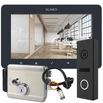 Видеодомофон для частного дома с электромеханическим замком Slinex SM-07MN Home Kit Graphite
