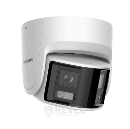 4Мп IP AcuSense видеокамера с обзором 180°, встроенным микрофоном и динамиком Hikvision DS-2CD2346G2P-ISU/SL(C)