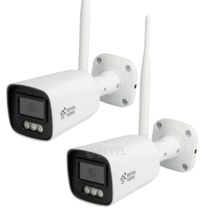 WiFi 4Мп уличное IP67 видеонаблюдение с двойной подсветкой и микрофоном SEVEN SH-C7024-4MP-KIT (Tuya Smart)