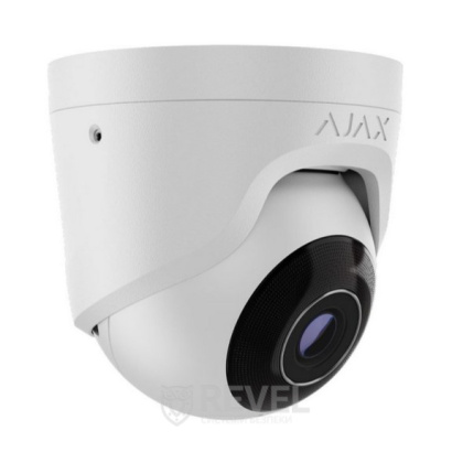 5Мп IP камера видеонаблюдения Ajax TurretCam white (2.8мм) с микрофоном и возможностями искусственного интеллекта