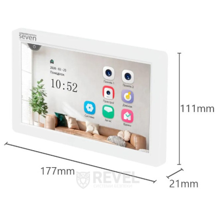 Домофон для частного дома с электромеханическим замком SEVEN DP-7570 FHD Home-Lock White