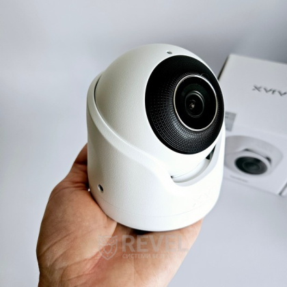 8Мп IP камера видеонаблюдения Ajax TurretCam white (2.8мм) с микрофоном и возможностями искусственного интеллекта