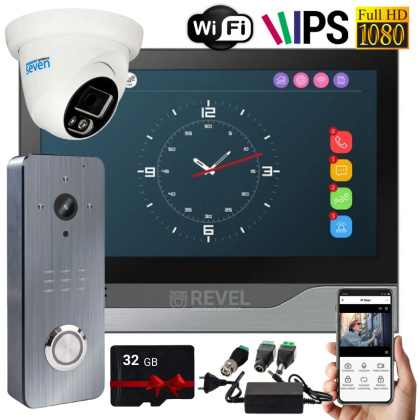 Wi-Fi домофон с дополнительной камерой Seven DP-7578 Video Kit AI (запись видео, дозвон на телефон, поддержка Tuya Smart)