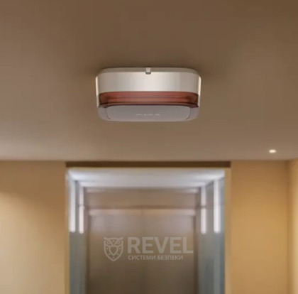 Беспроводной адресный пожарный оповещатель световой Ajax EN54 FireProtect (VAD) Jeweller White