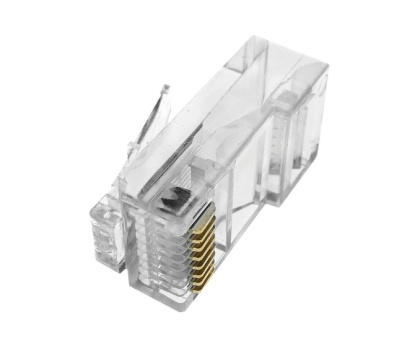 Коннектор соединительный неэкранированный RJ45 кат. 5e (упаковка 100 шт) Коннектор соединительный неэкранированный RJ45 кат. 5e (упаковка 100 шт)