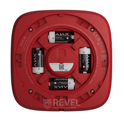 Беспроводной адресный пожарный оповещатель звуковой Ajax EN54 FireProtect (Sounder) Jeweller Red