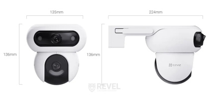 Поворотная Smart IP Wi-Fi 4Мп+4Мп видеокамера с автотрекингом Ezviz H90 Dual 2K⁺ CS-H90 + карта памяти 128Гб в подарок