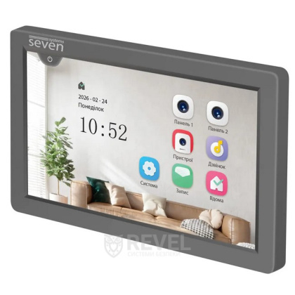 Домофон для частного дома с электромеханическим замком SEVEN DP-7570 FHD Lock Kit Grey