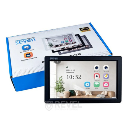 Комплект FHD IPS 7" видеодомофона и FHD панели вызова SEVEN DP-7570 FHD KIT Black