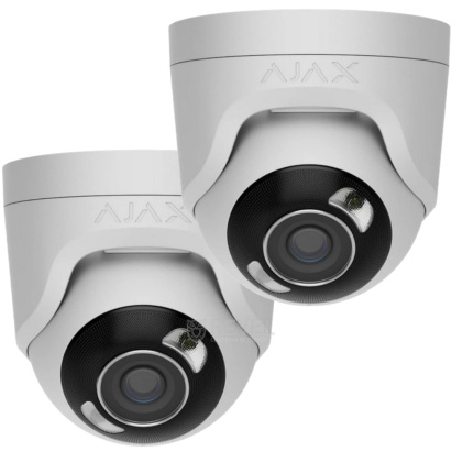 5Мп IP видеонаблюдение со звуком, детекцией и управлением с телефона Ajax TurretCam-5MpHL-Kit white