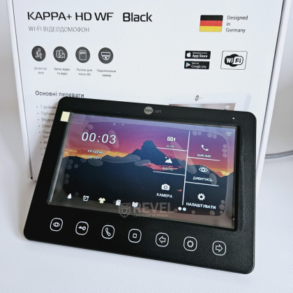 Wi-Fi домофон для частного дома с электромеханическим замком NeoLight Smart Home Black (Kappa + HD WF с записью и дозвоном на телефон)