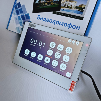 Wi-Fi домофон с дополнительной камерой Seven DP-7577 Video Kit white (запись видео, дозвон на телефон, поддержка Tuya Smart)