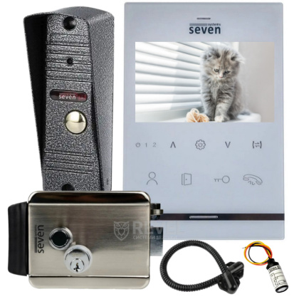 Комплект домофона с электромеханическим замком Seven Kit DF-Lock (white)