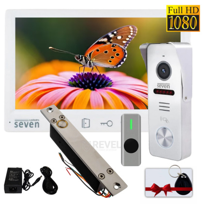 Комплект контроля доступа с электроригельным замком Seven Office RV Rfid (white / black)