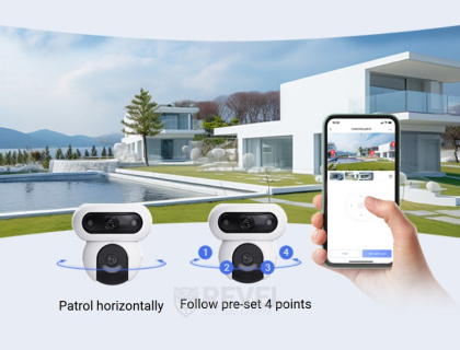 Поворотная Smart IP Wi-Fi 4Мп+4Мп видеокамера с автотрекингом Ezviz H90 Dual 2K⁺ CS-H90 + карта памяти 128Гб в подарок