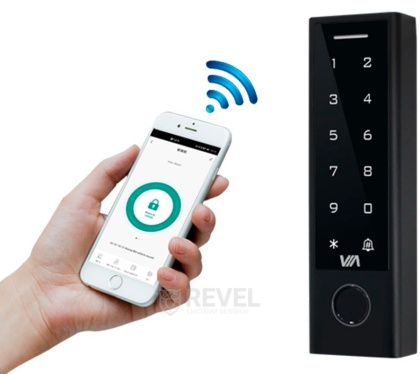 Wi-Fi контроллер со считывателем, клавиатурой, сканером и управлением со смартфона Via Security VTA-22KFP/E+M WF