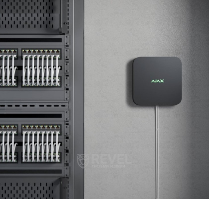 8-канальный сетевой видеорегистратор Ajax NVR DC (8-ch) black с питанием от низковольтного источника