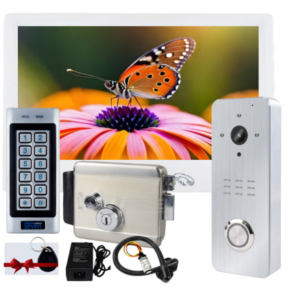 Комплект FullHD домофона и контроля доступа с электромеханическим замком SEVEN DP–7571 Key Kit (white / black)