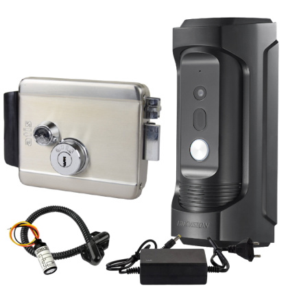 Комплект IP видеопанели и электромеханического замка Hikvision DS-KB8113-EM-KIT (управление со смартфона)