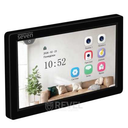 Комплект FHD IPS 7" видеодомофона и FHD панели вызова SEVEN DP-7570 FHD KIT Black