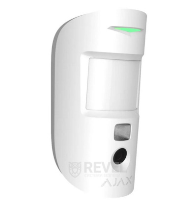 Беспроводной датчик движения с камерой и фотофиксацией по тревоге и по запросу Ajax MotionCam HDR (PhOD) Jeweller white