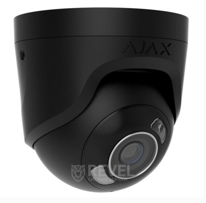 5Мп IP камера видеонаблюдения Ajax TurretCam HL black (4 мм) с микрофоном, возможностями ИИ и гибридной подсветкой