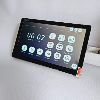 Wi-Fi 10" домофон с дополнительной камерой Seven DP-7517 Video Kit black (запись видео, дозвон на телефон, поддержка Tuya Smart)