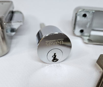 Электромеханический замок SEVEN EL-7729 + БУЗ + гибкий переход 50см (для управления замком с домофона)