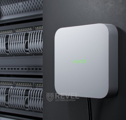 8-канальный сетевой видеорегистратор Ajax NVR DC (8-ch) white с питанием от низковольтного источника