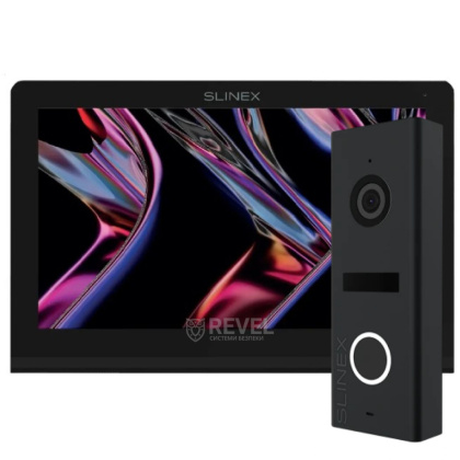 10" IPS видеодомофон + FullHD видеопанель Slinex Nexo 10 Kit Black (программная детекция движения и запись видео)