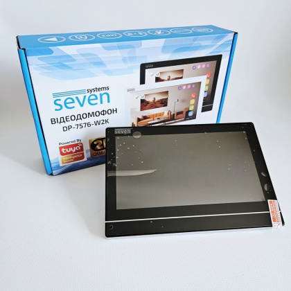 Комплект Wi-Fi видеодомофон 7 дюймов с переадресацией звонка SEVEN DP-7576Kit Neo black (с видеопанелью SOLO FHD)