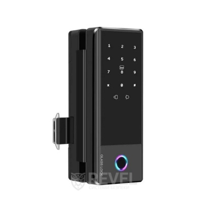 Умный биометрический замок на стеклянные двери SEVEN LOCK SL-7776BF black