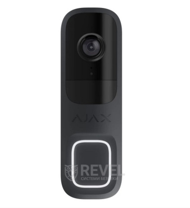 Видеозвонок Ajax DoorBell graphite со встроенным искусственным интеллектом, ИК-сенсором и управлением в приложении