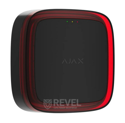 Беспроводной адресный пожарный оповещатель световой Ajax EN54 FireProtect (VAD) Jeweller Black