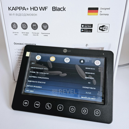 Wi-Fi комплект видеодомофона с электромеханическим замком и панелью со считывателем NeoLight Smart Control black