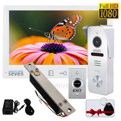 Комплект контроля доступа с электроригельным замком Seven Office RV Rfid (white / black)