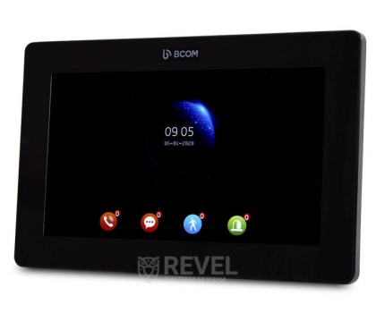 Комплект 7" сенсорного видеодомофона с детектором движения BCOM BD-770FHD Black Kit