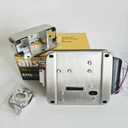 Электромеханический замок на калитку ATIS Lock SS CK + БУЗ + гибкий переход 50см (для управления замком с домофона)