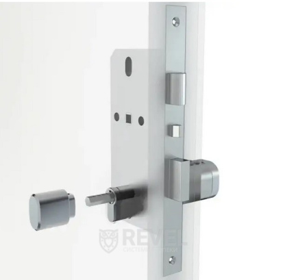 Умный Bluetooth дверной биометрический замок (цилиндр) SEVEN LOCK SL-7773BF black (40-106 мм)