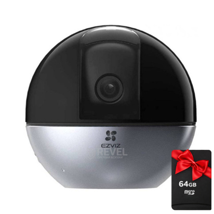 Поворотная 3K Wi-Fi Apple home смарт камера с двусторонним звуком Ezviz CS-E6 (5W2F, 4mm)