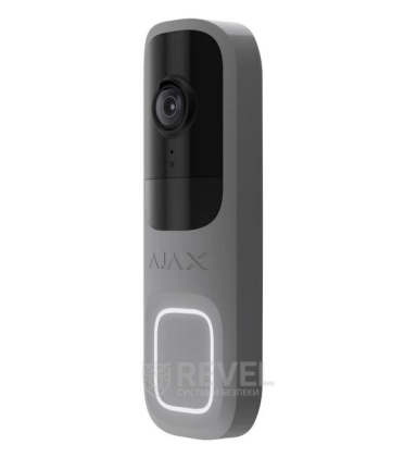 Видеозвонок Ajax DoorBell grey со встроенным искусственным интеллектом, ИК-сенсором и управлением в приложении