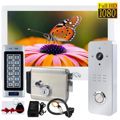 Комплект FullHD домофона и контроля доступа с электромеханическим замком Seven DF Key Lock (white / black)