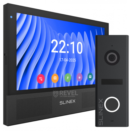 Wi-Fi видеодомофон с AI-детекцией движения и переадресацией вызова на мобильное приложение Slinex Sonik AI Smart Kit black