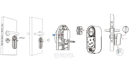 Умный дверной электромоторный замок SEVEN LOCK SL-7772BM (на уже установленный механический замок)