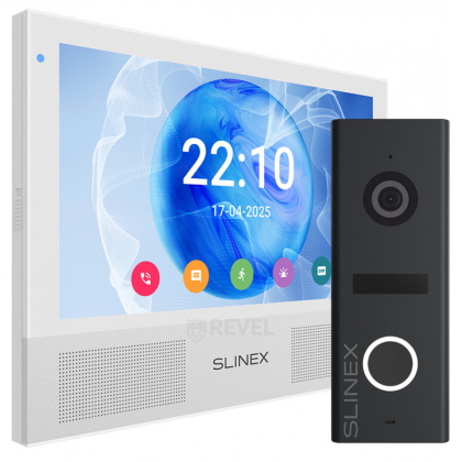 Wi-Fi видеодомофон с AI-детекцией движения и переадресацией вызова на мобильное приложение Slinex Sonik AI Smart Kit white